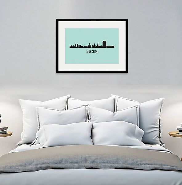 queence Bild »München Skyline«, Städte-Stadt-Deutschland-Gebäude-Schriftzug günstig online kaufen
