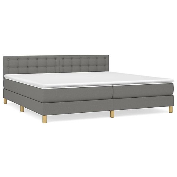 Vidaxl Boxspringbett Mit Matratze Dunkelgrau 200x200 Cm Stoff günstig online kaufen