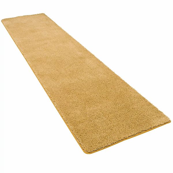 Snapstyle Hochflor Shaggy Läufer Teppich Palace Curry 100x100cm günstig online kaufen