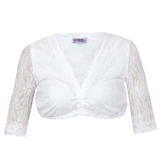 MarJo Dirndlbluse Spitzen Bluse 'Jalisa-Vida' Halbarm, Weiß günstig online kaufen