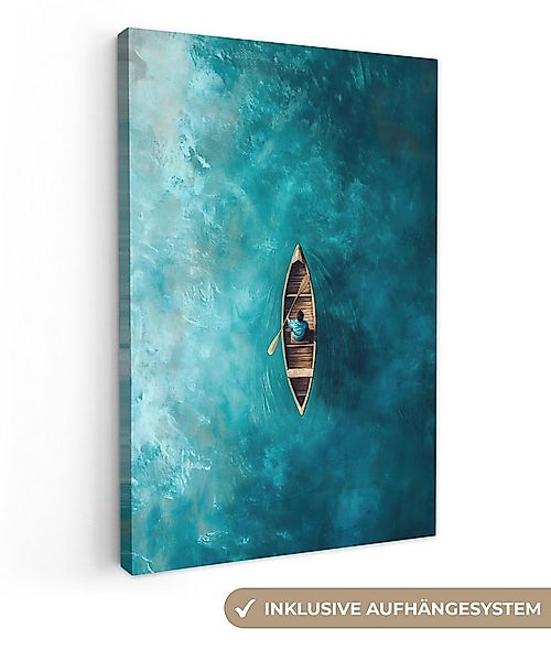 OneMillionCanvasses® Leinwandbild Boot - Wasser - Blau, Fotodruck (1 St), L günstig online kaufen