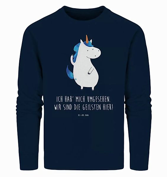 Mr. & Mrs. Panda Longpullover Einhorn Mann Größe S - French Navy - Geschenk günstig online kaufen