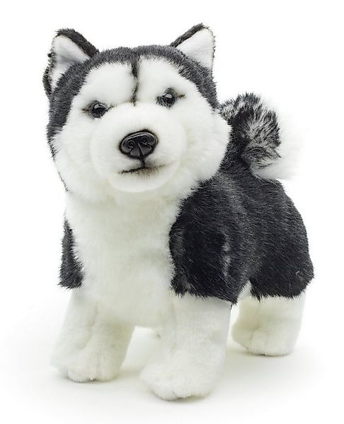 Uni-Toys Kuscheltier Husky Welpe schwarz, stehend - 24 cm - Plüsch-Hund, Pl günstig online kaufen