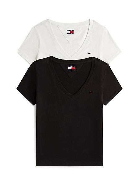 Tommy Jeans T-Shirt TJW 2PACK V-NECK TEE (Packung, 2-tlg., 2-er Pack) mit L günstig online kaufen