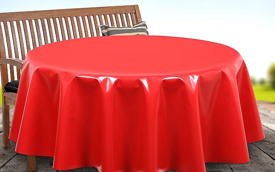 Beautex Tischdecke Uni Wachstuchtischdecke OVAL RUND günstig online kaufen