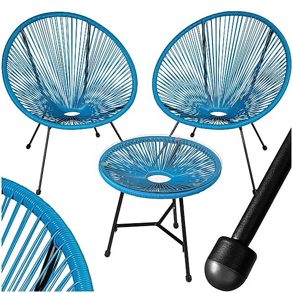 tectake Essgruppe 2 Gartenstühle Santana mit günstig online kaufen