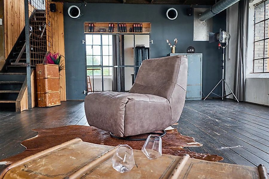 KAWOLA Sessel CINE Relaxsessel elektrisch verstellbar Leder taupe günstig online kaufen
