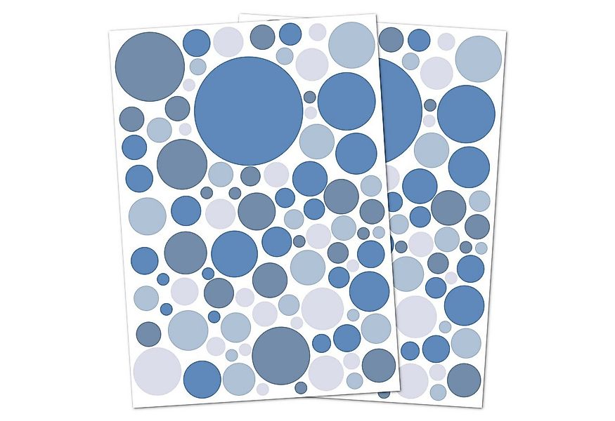 PUNALU Wandtattoo Kreis Set 176 Stück Wandtattoo Babyzimmer Kinderzimmer Kr günstig online kaufen