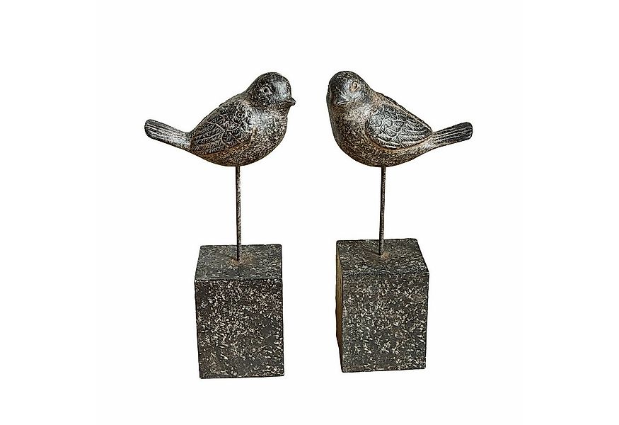 Mirabeau Dekofigur Deko-Vogel 2er Set Juxivel antikbraun günstig online kaufen