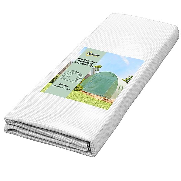 Outsunny Gewächshausfolie 3 x 4 m, wasserdicht Polyethylenfolie mit Rolltür günstig online kaufen