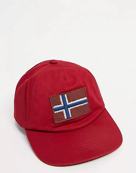 Napapijri – Fontan – Kappe in Rot günstig online kaufen