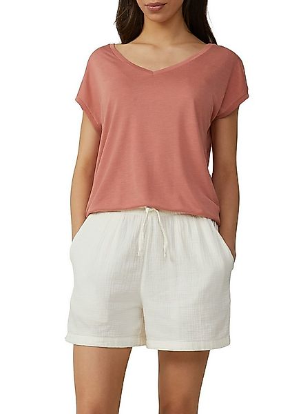 QS T-Shirt mit V-Ausschnitt günstig online kaufen