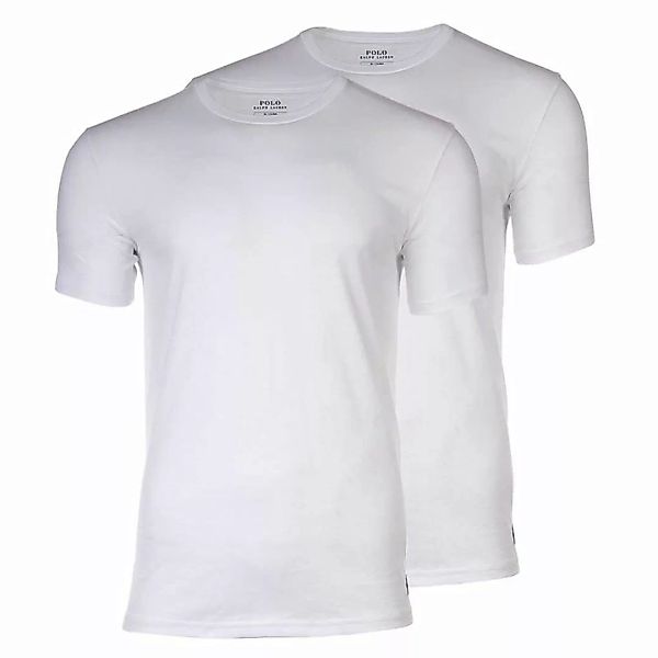 POLO RALPH LAUREN 2er Pack Herren T-Shirts, Rundhals, Halbarm, Uni - Weiß günstig online kaufen