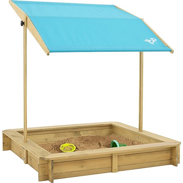 TP Toys Sandkasten mit Sonnendach 117 cm x 117 cm x 117 cm Natur FSC® günstig online kaufen