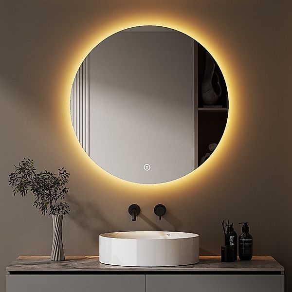 WDWRITTI Badspiegel Rundspiegel Led Speicherfunktion 3 günstig online kaufen