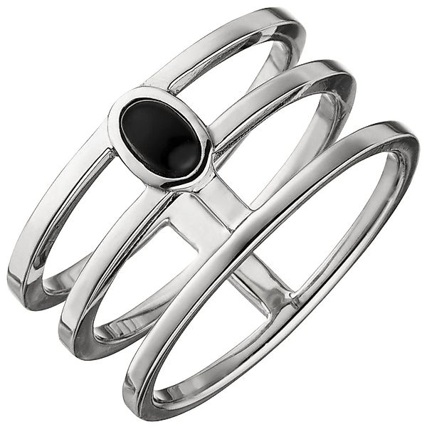 Schmuck Krone Silberring Ring 3-reihig breit günstig online kaufen