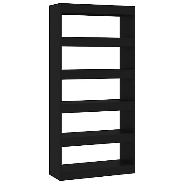 VidaXL Bücherregal/Raumteiler Schwarz 80x30x166 cm Holzwerkstoff günstig online kaufen