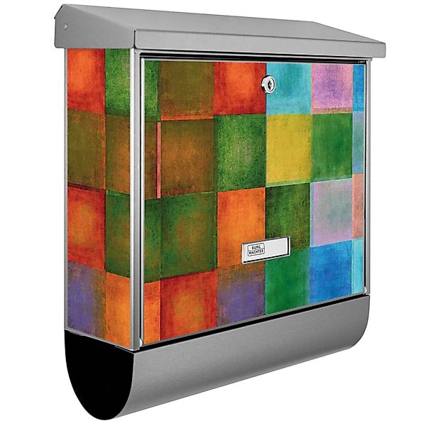 Banjado Briefkasten Edelstahl 38x39x12cm Mit Zeitungsfach Inkl. Montagemate günstig online kaufen