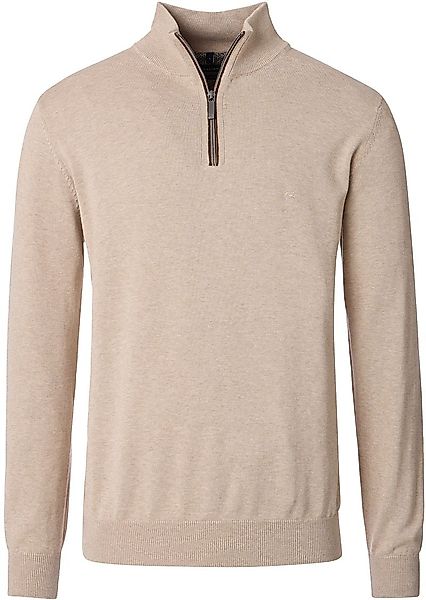Casa Moda Halfzip Pullover Solid Beige - Größe M günstig online kaufen