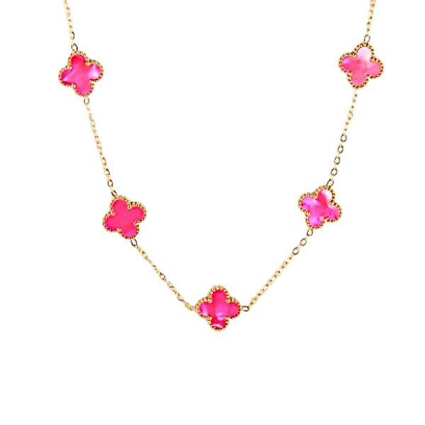 Medusa Accessoires Charm-Kette Kleeblatt Edelstahl Kette günstig online kaufen
