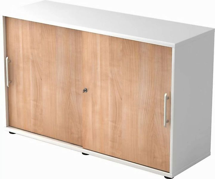 Aktenschrank Schiebetürschrank Derie 9 2 OH BxTxH 120x40x74,8cm Griff SG We günstig online kaufen