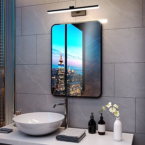 WDWRITTI Wandspiegel Badspiegel Schwarz modern 50x70 günstig online kaufen