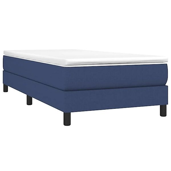 vidaXL Boxspringbett mit Matratze Blau 100x200 cm Stoff 3144059 günstig online kaufen