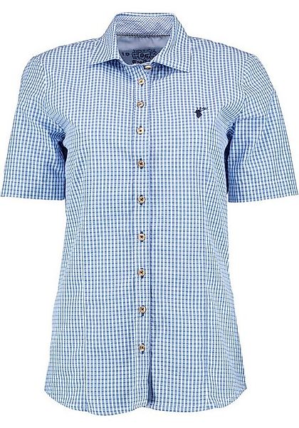 OS Trachten Trachtenbluse Xulani Tailliert, 1/2-Arm, Haifischkragen, Hirsch günstig online kaufen