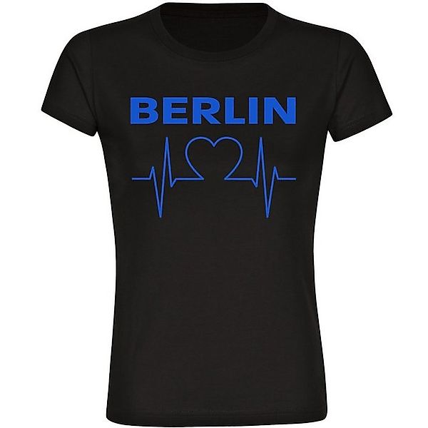 multifanshop T-Shirt Damen Berlin blau - Herzschlag - Frauen günstig online kaufen