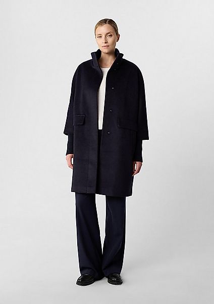 comma Funktionsmantel Outdoor-Mantel Cape-Mantel aus Wollmix mit Rippdetail günstig online kaufen