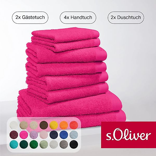 s.Oliver Handtuch Set "s.Oliver, Premium Qualität, 600 gr/m²" Set 8 Stk. Wa günstig online kaufen