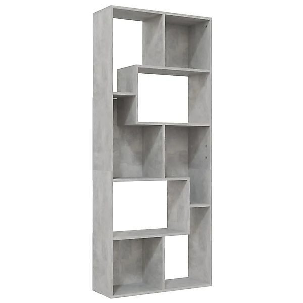 vidaXL Bücherregal Betongrau 67x24x161 cm Holzwerkstoff 801881 günstig online kaufen