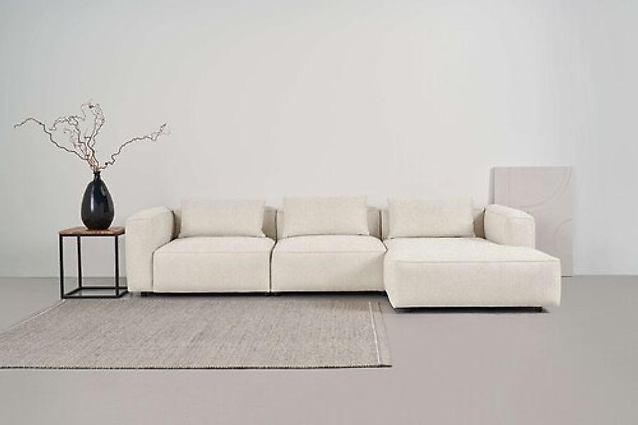 andas Ecksofa "Tvinnet", Breite 317 cm, extra tiefe Sitzfläche, kubisches S günstig online kaufen