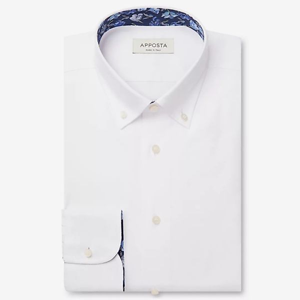 Hemd  einfarbig  weiß 100 % bügelleichte baumwolle twill, kragenform  klein günstig online kaufen