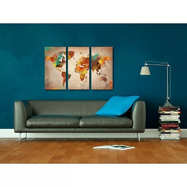 Bild auf Leinwand Painted World - triptych XXL günstig online kaufen