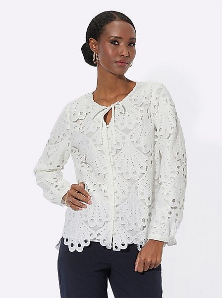creation L Klassische Bluse Spitzen-Bluse Langarm günstig online kaufen