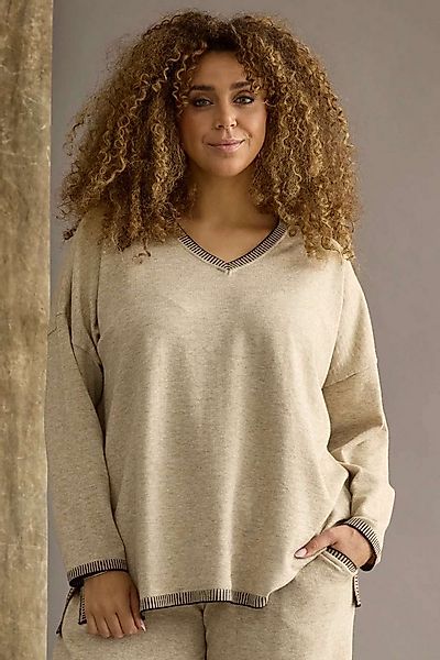 Zhenzi V-Ausschnitt-Pullover Pullover Kogle sandshell günstig online kaufen