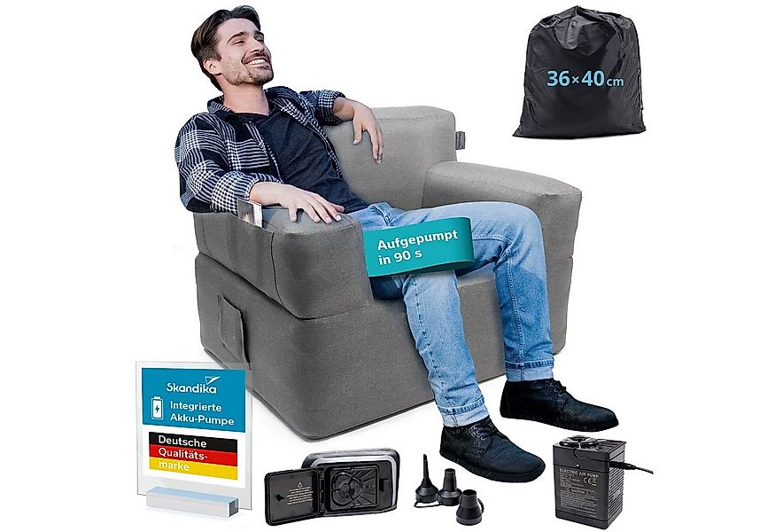 Skandika Luftsofa Easy Air Premium, Aufblasbares Sofa Outdoor, (mit Trageta günstig online kaufen