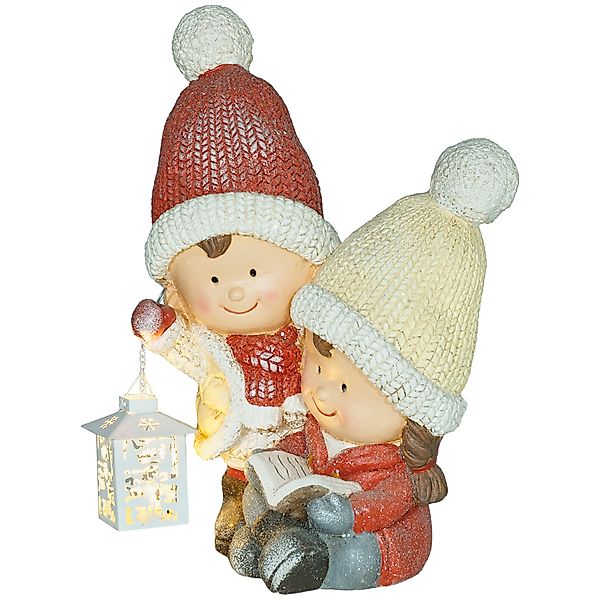 HOMCOM Weihnachtsdeko Figur, Weihnachtswichtel mit Buch und Laterne, 45 cm günstig online kaufen