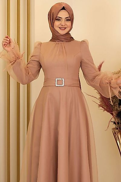 Modavitrini Abendkleid Damen Kleid langärmliges Maxikleid günstig online kaufen