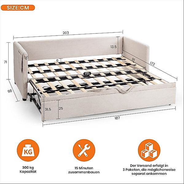 HOMYEDAMIC Schlafsofa 172 x 187 cm günstig online kaufen