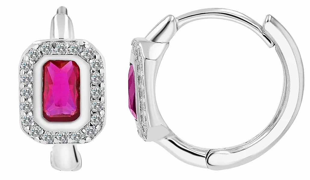 Adelia´s Klappcreolen "Damen Ohrringe – Klappcreole aus 925 Silber mit Zirk günstig online kaufen