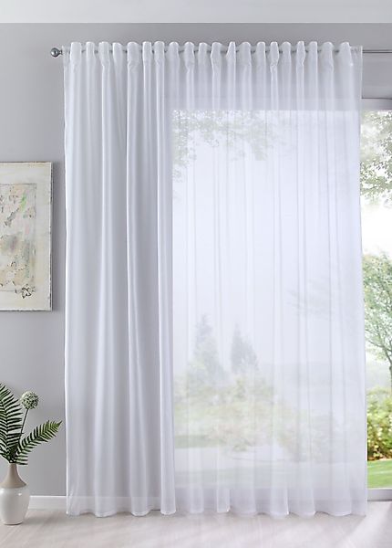 Gardinenbox Gardine (1 St), verdecketeSchlaufen, transparent, günstig online kaufen