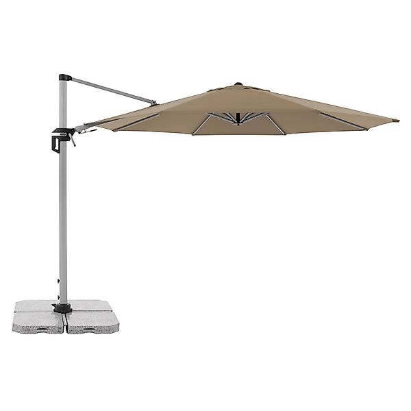 Doppler Ampelschirm Active Ø 372 cm Greige mit Kurbelmechanik günstig online kaufen