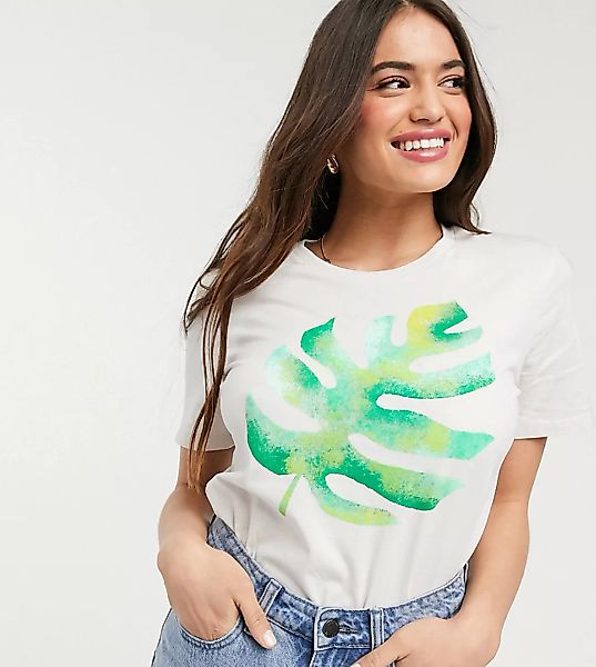 We Are Hairy People – T-Shirt aus Bio-Baumwolle mit Palmenblatt-Neutral günstig online kaufen