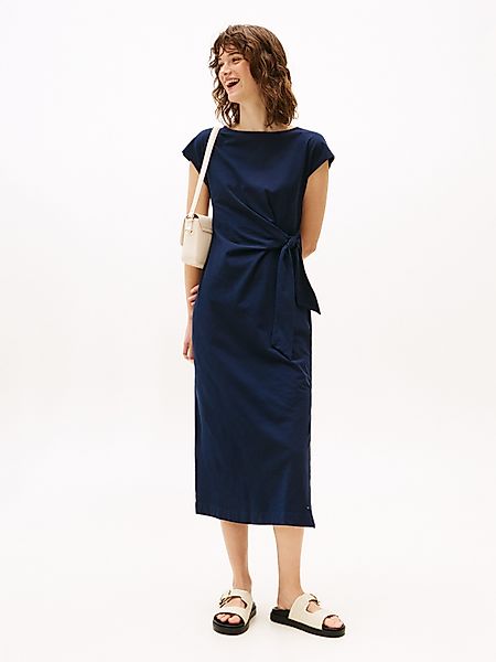 Tommy Hilfiger Midikleid KNOT BOAT-NK MIDI günstig online kaufen