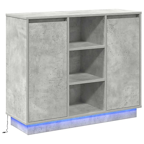 vidaXL LED-Sideboard Beton Grau 90 x 32 x 75 cm Holzwerkstoff 869685 günstig online kaufen