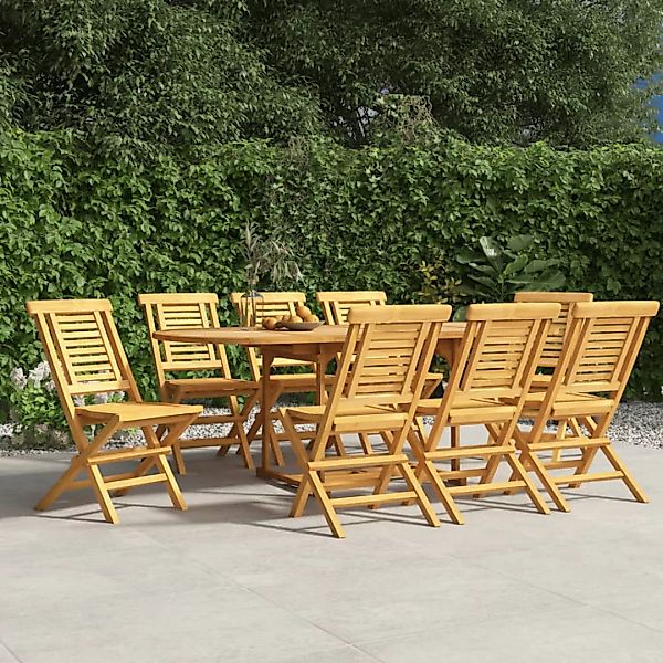 Vidaxl Gartenstühle 8 Stk. Klappbar 47x63x90 Cm Massivholz Teak günstig online kaufen