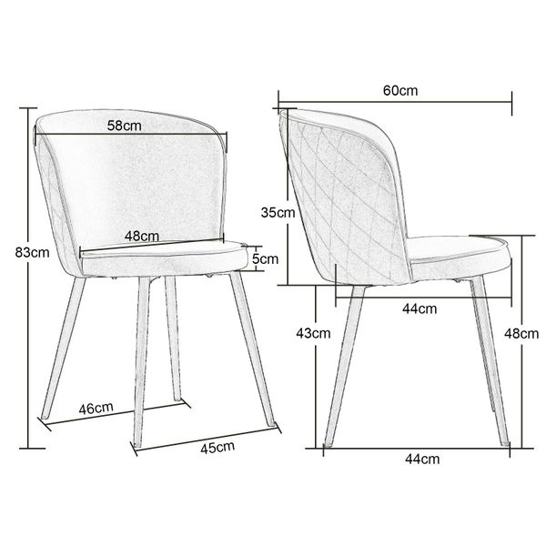 JYMTOM Esszimmerstuhl mit Stoffbezug aus Samt, günstig online kaufen
