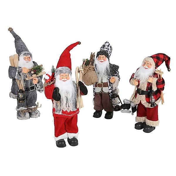 BURI Dekofigur Deko-Weihnachtsmann mit Weihnachtsaccessoires 30cm Weihnacht günstig online kaufen